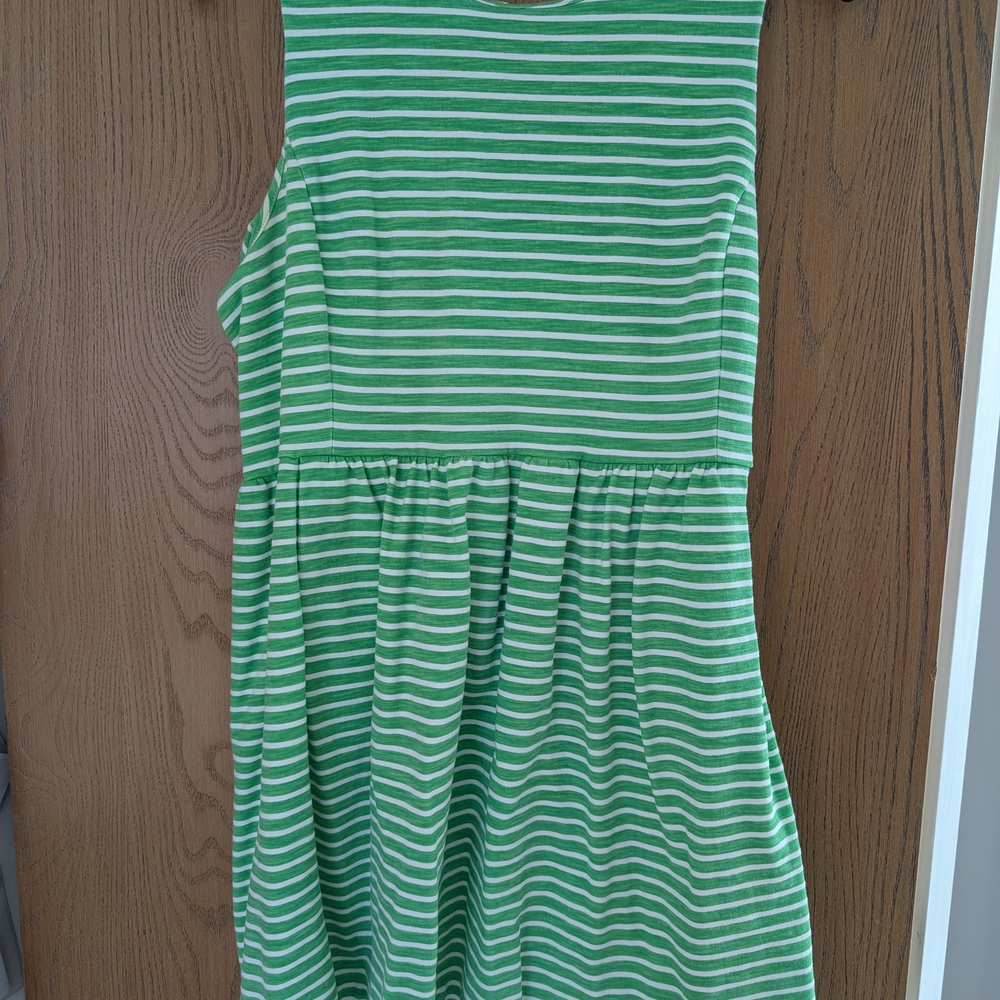 JCrew Green Striped Dress - Picture 2 of 6